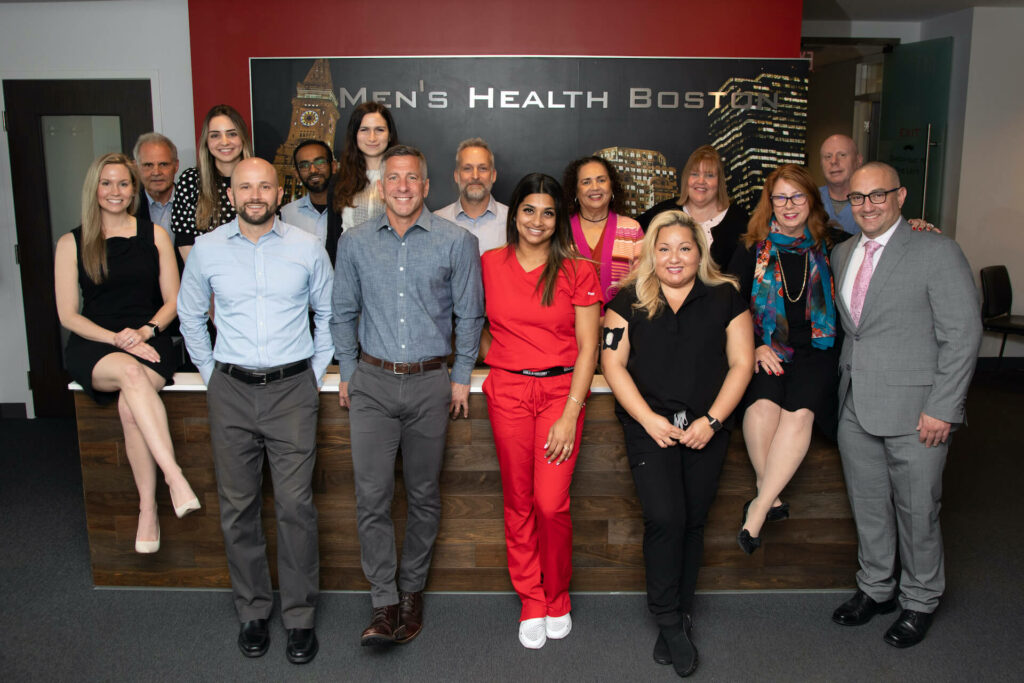 Group picture of the providers and staff at Men's Health Boston