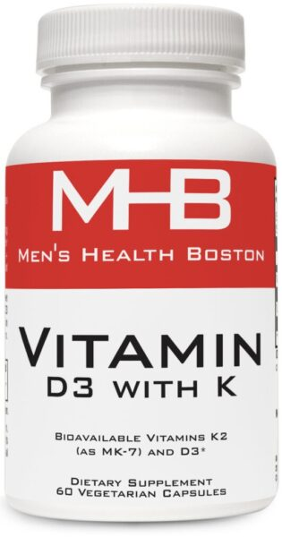 Men's Health Boston Vitamin D3 With K Supplement 
