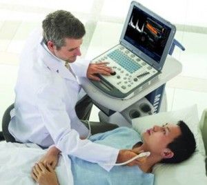 Man Having a Vascular Ultrasound